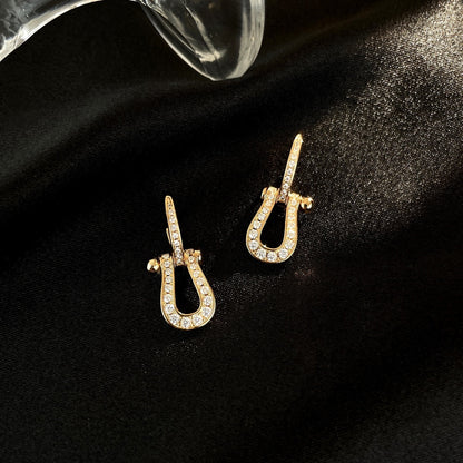 [Vintora]FORCE 10 FULL DIAMOND DROP EARRINGS MEDIUM MODEL