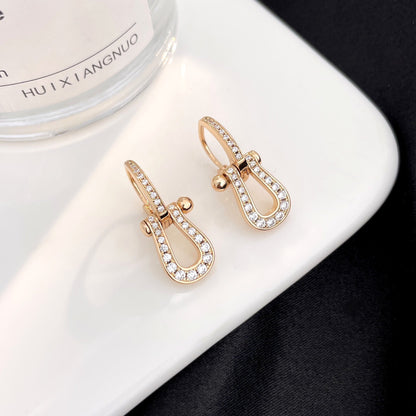 [Vintora]FORCE 10 FULL DIAMOND DROP EARRINGS MEDIUM MODEL
