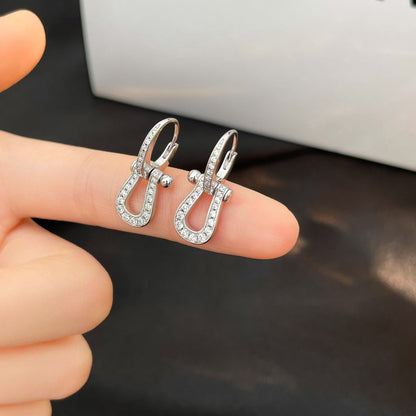 [Vintora]FORCE 10 FULL DIAMOND DROP EARRINGS MEDIUM MODEL