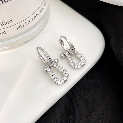 [Vintora]FORCE 10 FULL DIAMOND DROP EARRINGS MEDIUM MODEL