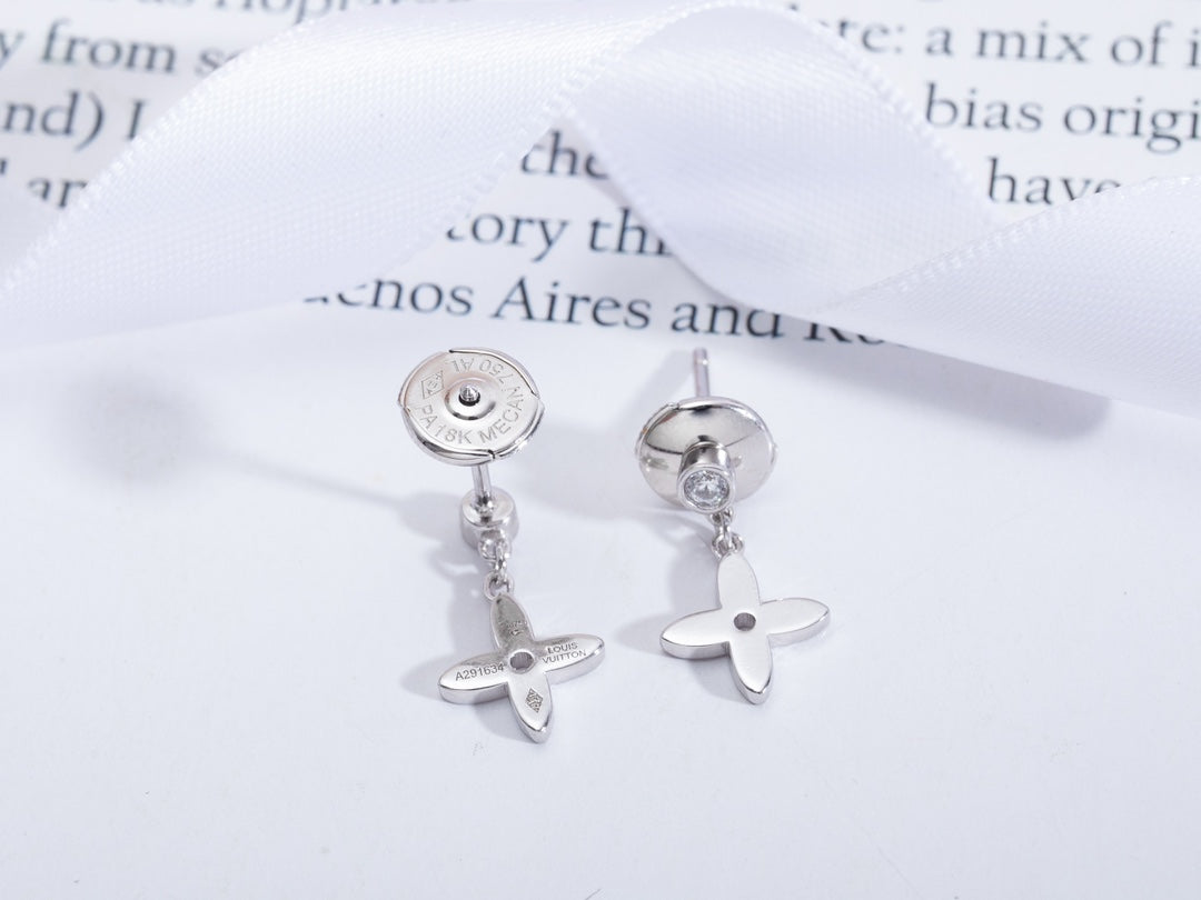 [Vintora]VIDYLLE SILVER DIAMOND MINI DROP EARRINGS