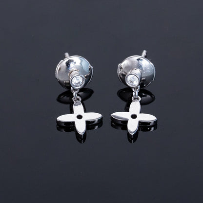 [Vintora]VIDYLLE SILVER DIAMOND MINI DROP EARRINGS