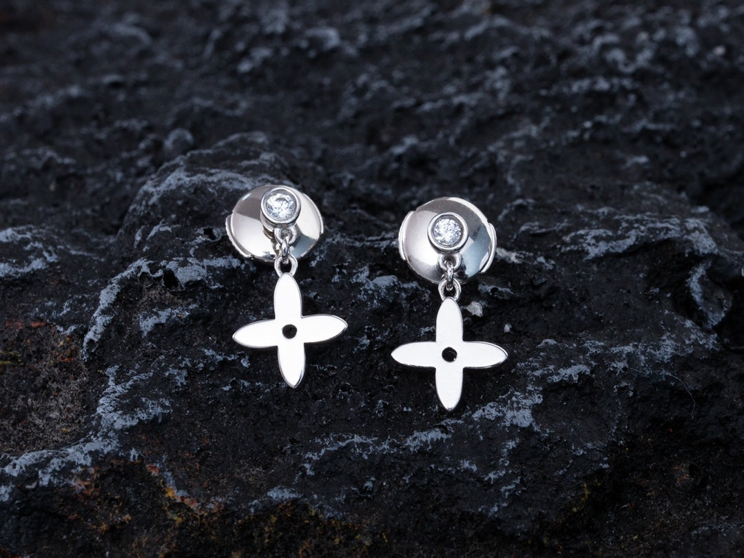 [Vintora]VIDYLLE SILVER DIAMOND MINI DROP EARRINGS