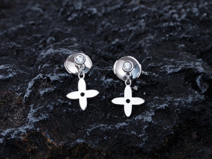 [Vintora]VIDYLLE SILVER DIAMOND MINI DROP EARRINGS
