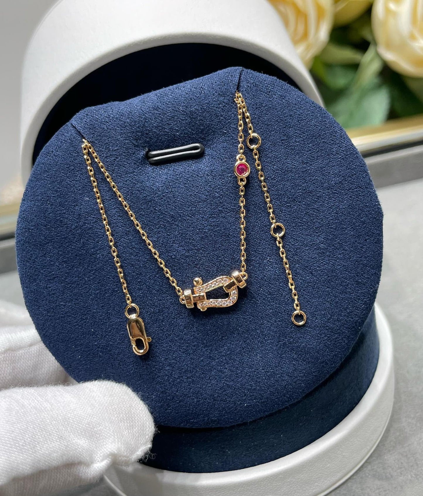 [Vintora]FORCE 10 DIAMOND PINK GOLD NECKLACE