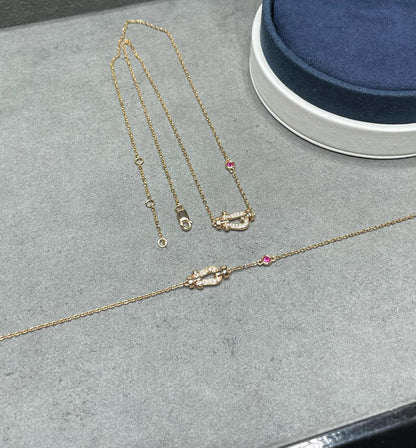 [Vintora]FORCE 10 DIAMOND PINK GOLD NECKLACE