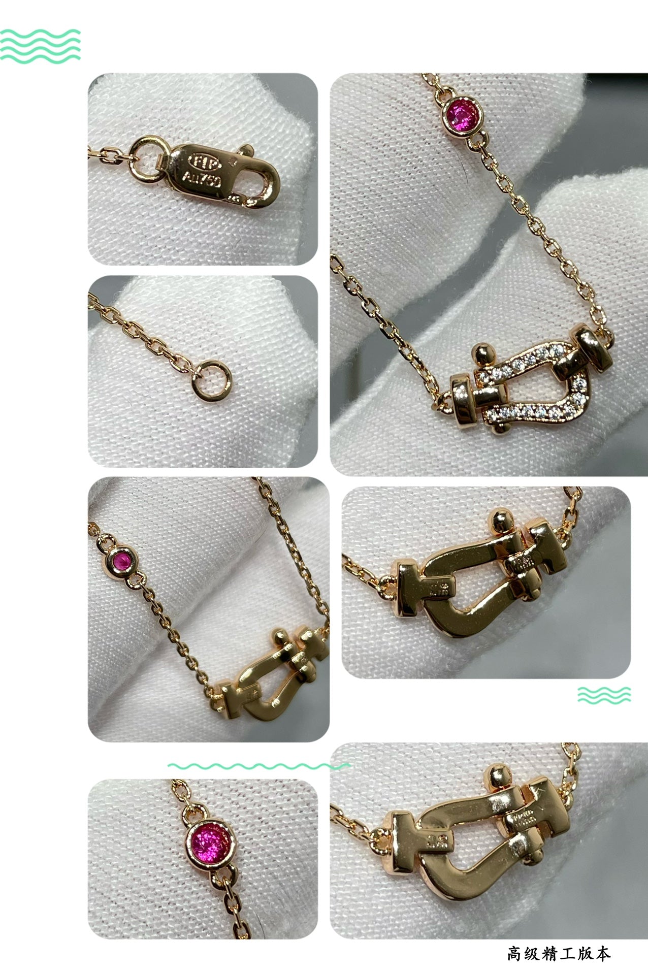 [Vintora]FORCE 10 DIAMOND PINK GOLD NECKLACE