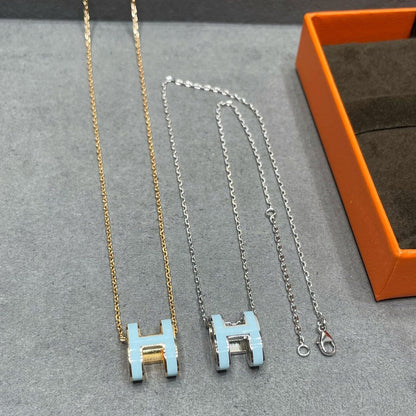 [Vintora]POP H SKY BLUE NECKLACE
