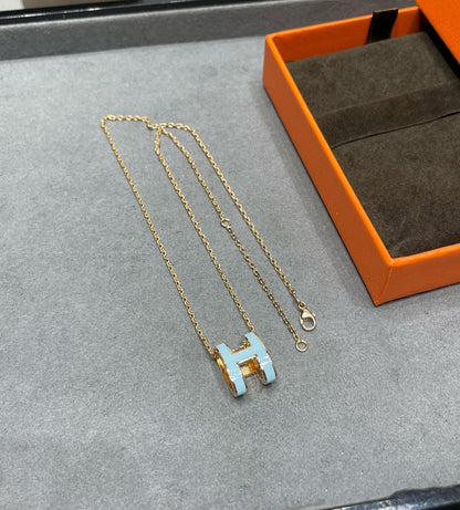 [Vintora]POP H SKY BLUE NECKLACE