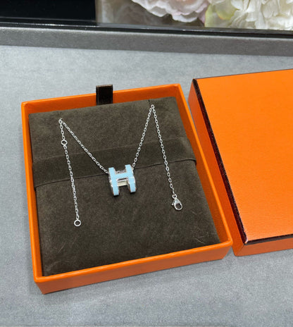 [Vintora]POP H SKY BLUE NECKLACE