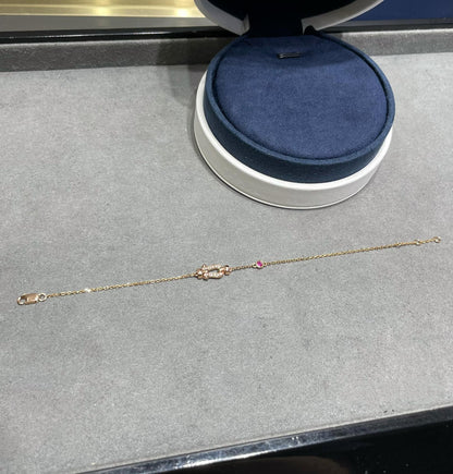 [Vintora]FORCE 10 DIAMOND CHAIN LINK PINK GOLD BRACELET