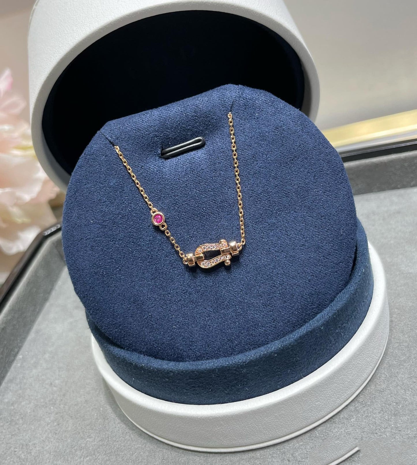 [Vintora]FORCE 10 DIAMOND CHAIN LINK PINK GOLD BRACELET