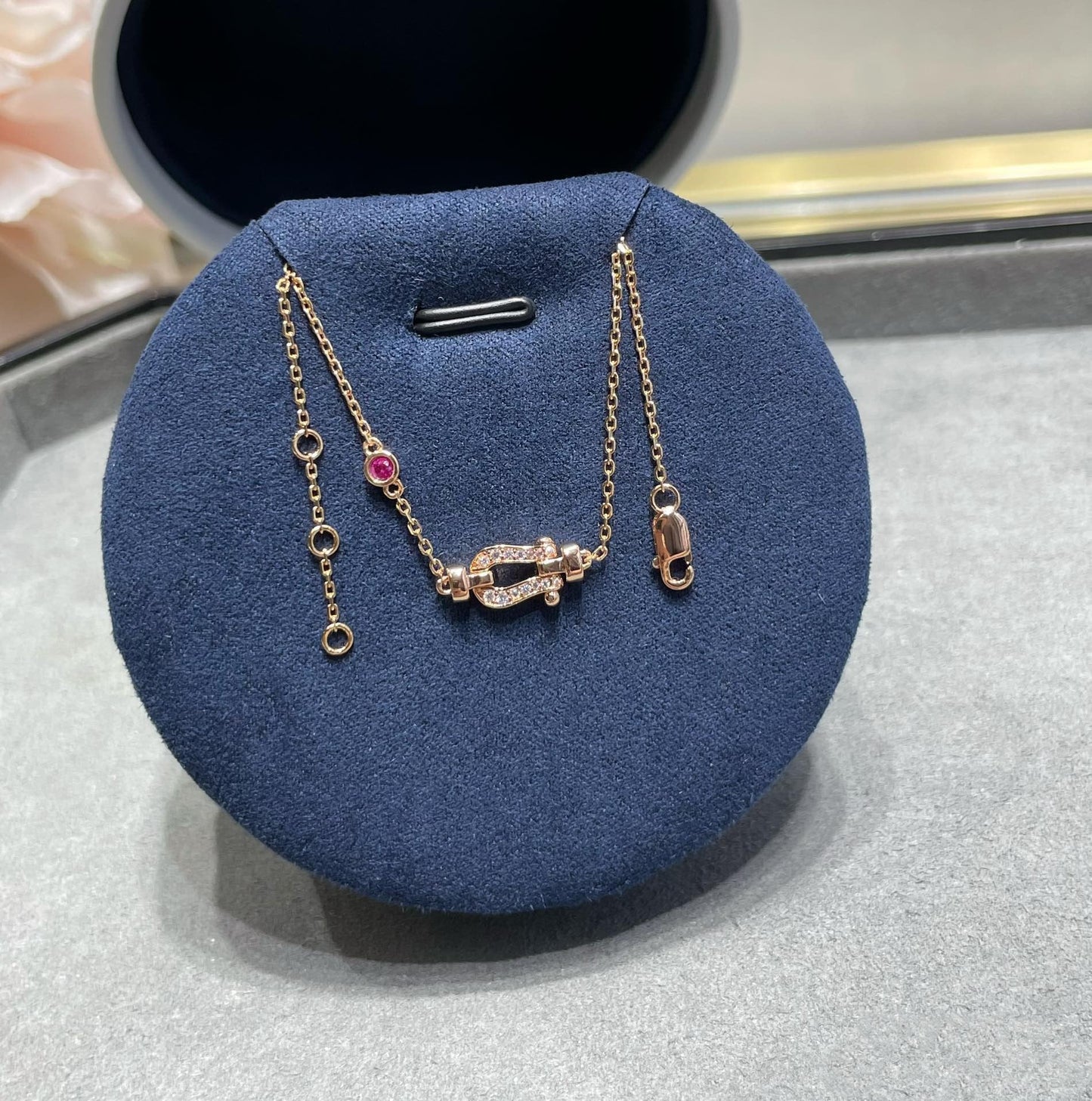 [Vintora]FORCE 10 DIAMOND CHAIN LINK PINK GOLD BRACELET
