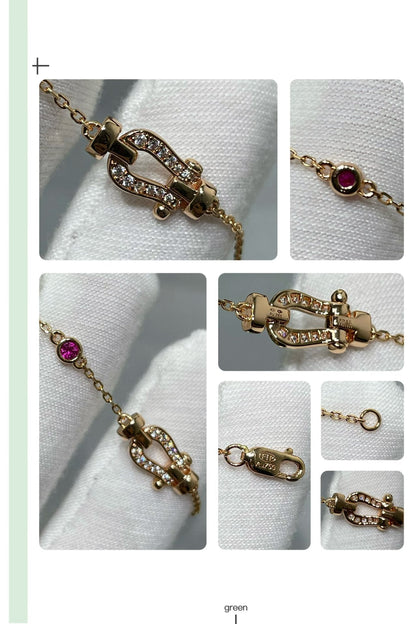 [Vintora]FORCE 10 DIAMOND CHAIN LINK PINK GOLD BRACELET