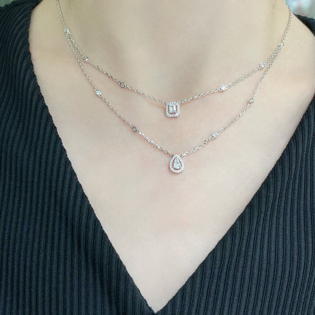[Vintora]MY TWIN 2 ROW DIAMOND NECKLACE