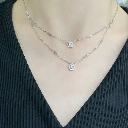 [Vintora]MY TWIN 2 ROW DIAMOND NECKLACE