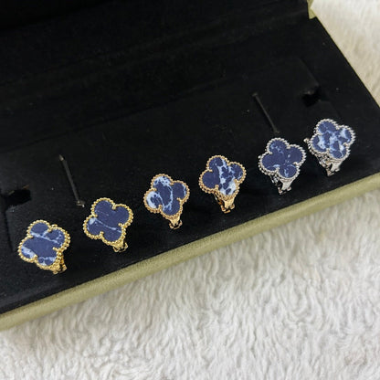 [Vintora]CLOVER PIETERSITE MEDIUM STUD EARRINGS