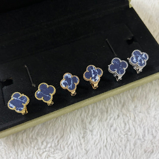 [Vintora]CLOVER PIETERSITE MEDIUM STUD EARRINGS
