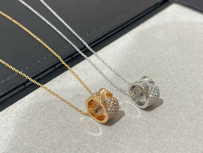 [Vintora]LIENS EVIDENCE DIAMOND PAVED NECKLACE