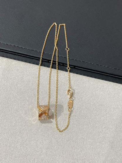 [Vintora]LIENS EVIDENCE DIAMOND PAVED NECKLACE