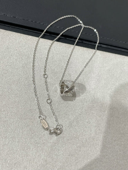 [Vintora]LIENS EVIDENCE DIAMOND PAVED NECKLACE