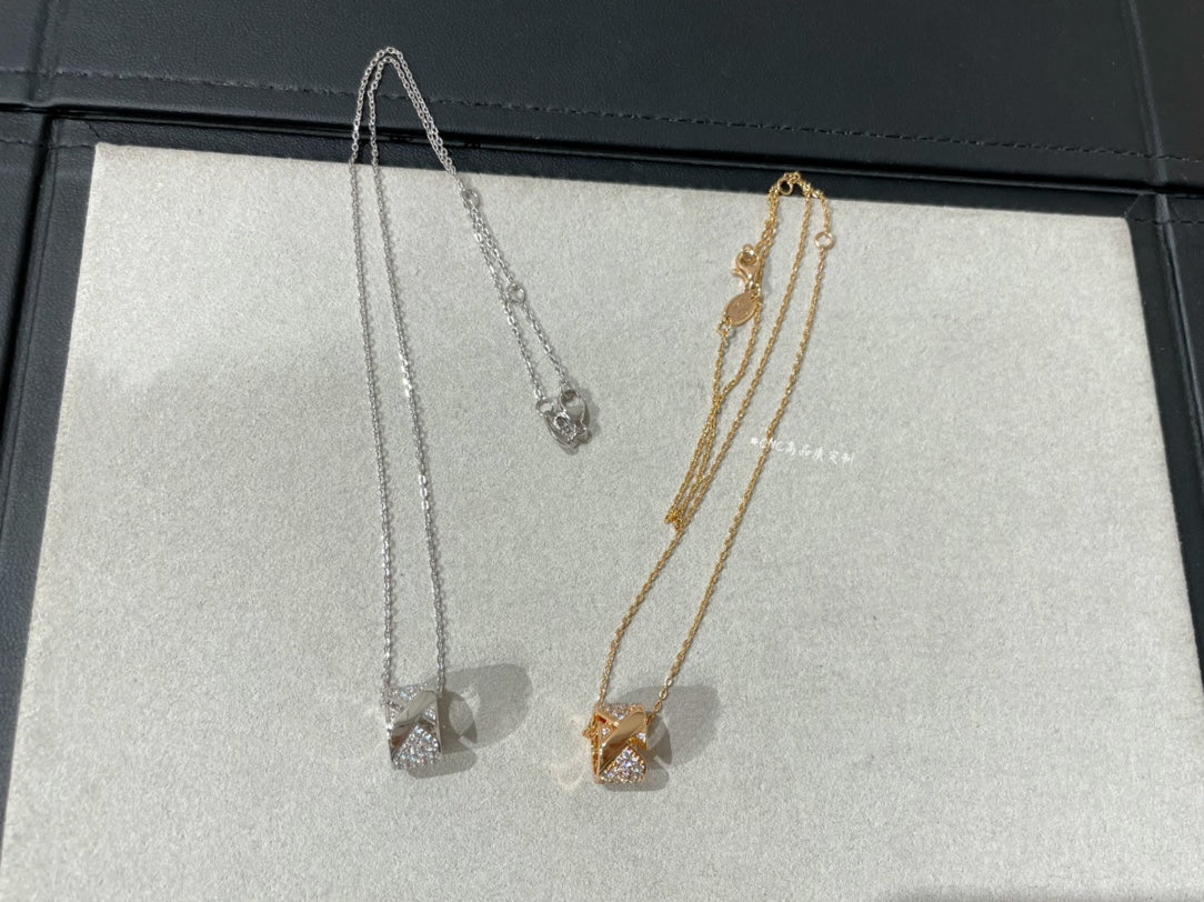 [Vintora]LIENS EVIDENCE DIAMOND PAVED NECKLACE