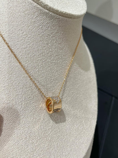 [Vintora]LIENS EVIDENCE DIAMOND PAVED NECKLACE