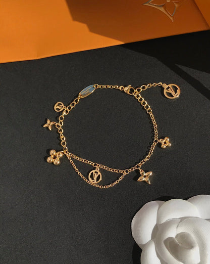 [Vintora]BLOOMING PINK GOLD MOP BRACELET