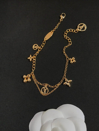 [Vintora]BLOOMING PINK GOLD MOP BRACELET