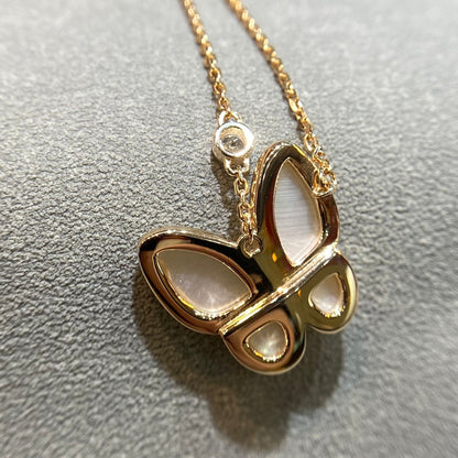 [Vintora]BUTTERFLY MOP DIAMOND NECKLACE