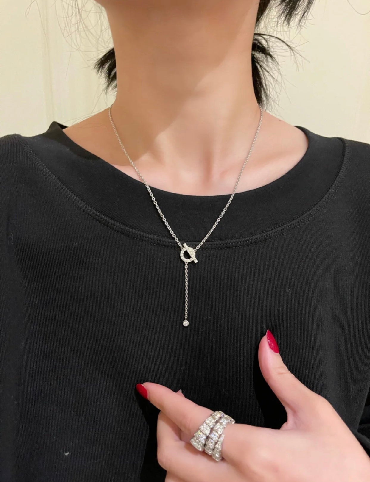 [Vintora]FINESSE SILVER DIAMOND NECKLACE