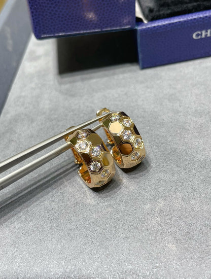 [Vintora]BEE LOVE DIAMOND HOOP EARRINGS