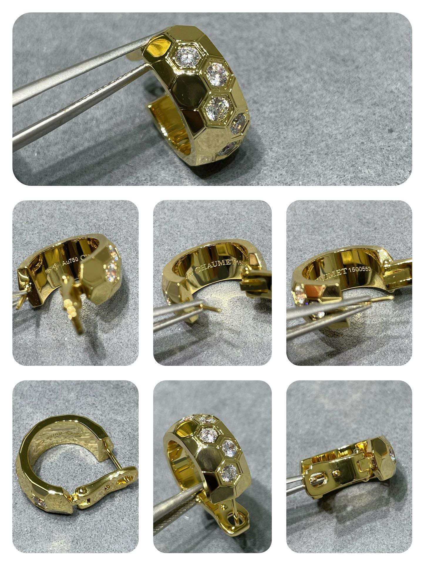 [Vintora]BEE LOVE DIAMOND HOOP EARRINGS
