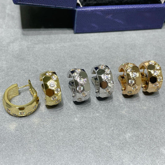 [Vintora]BEE LOVE DIAMOND HOOP EARRINGS