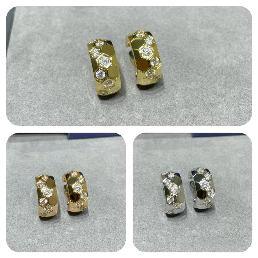 [Vintora]BEE LOVE DIAMOND HOOP EARRINGS