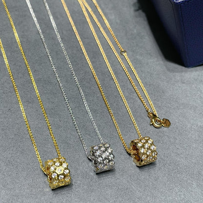 [Vintora]BEE LOVE DIAMOND PAVED 3 ROW NECKLACE