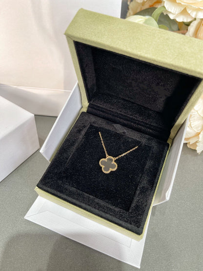 [Vintora]CLOVER ROCK CRYSTAL Vintora GOLD NECKLACE
