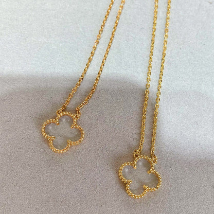 [Vintora]CLOVER ROCK CRYSTAL Vintora GOLD NECKLACE