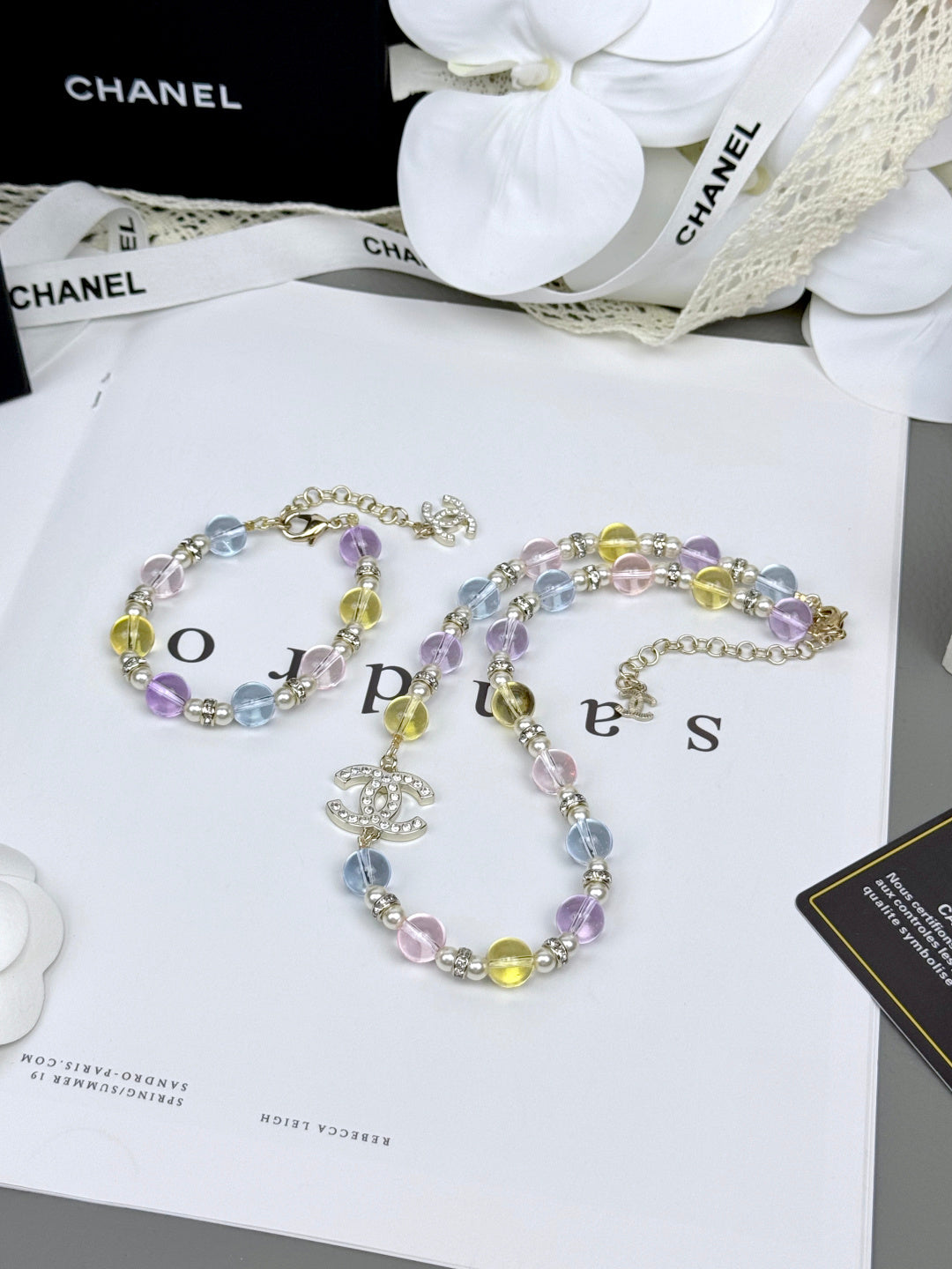 [Vintora]Colorful Transparent Resin Bracelet