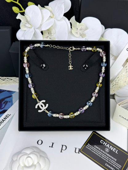 [Vintora]26C New Spring Collection Colorful Transparent Resin Necklace
