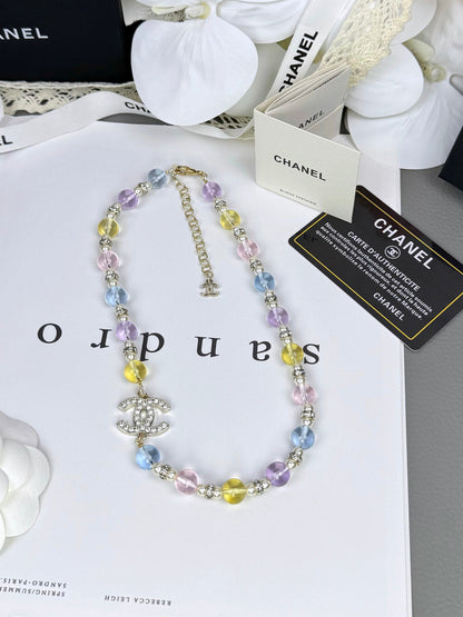 [Vintora]26C New Spring Collection Colorful Transparent Resin Necklace