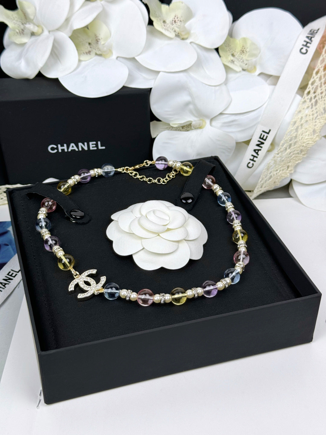 [Vintora]26C New Spring Collection Colorful Transparent Resin Necklace