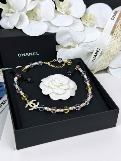 [Vintora]26C New Spring Collection Colorful Transparent Resin Necklace