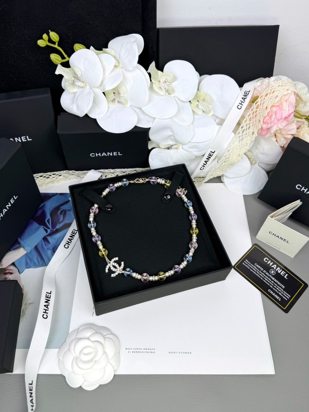 [Vintora]26C New Spring Collection Colorful Transparent Resin Necklace