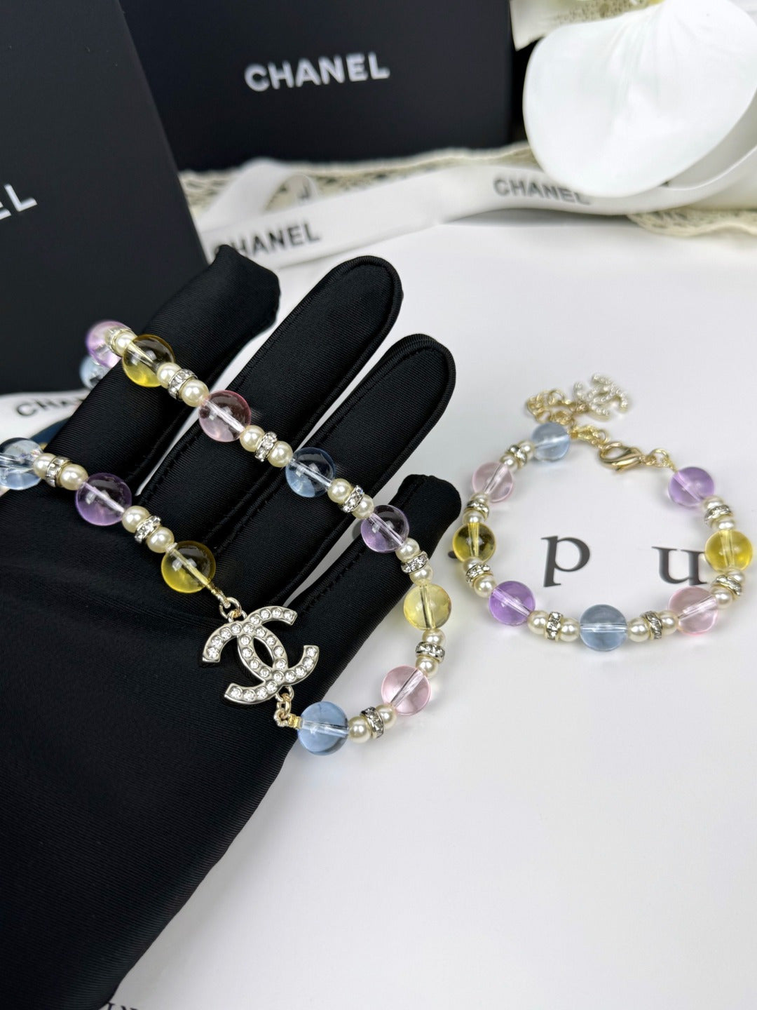 [Vintora]26C New Spring Collection Colorful Transparent Resin Necklace
