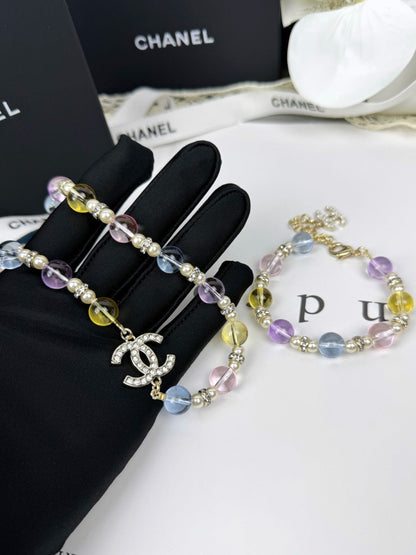 [Vintora]26C New Spring Collection Colorful Transparent Resin Necklace