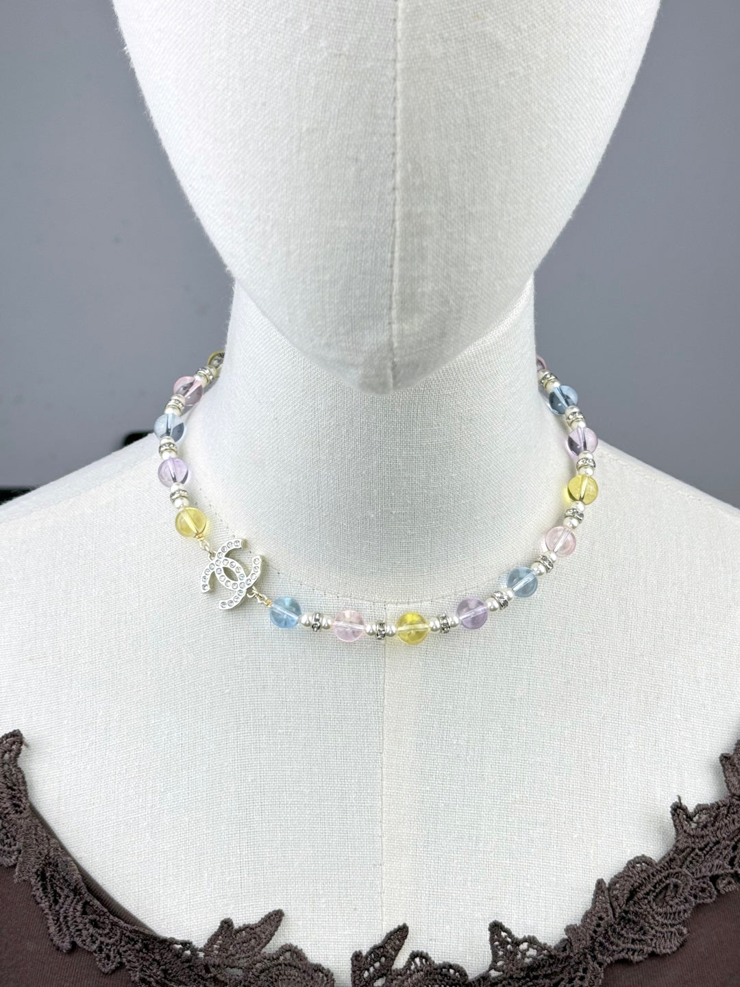 [Vintora]26C New Spring Collection Colorful Transparent Resin Necklace