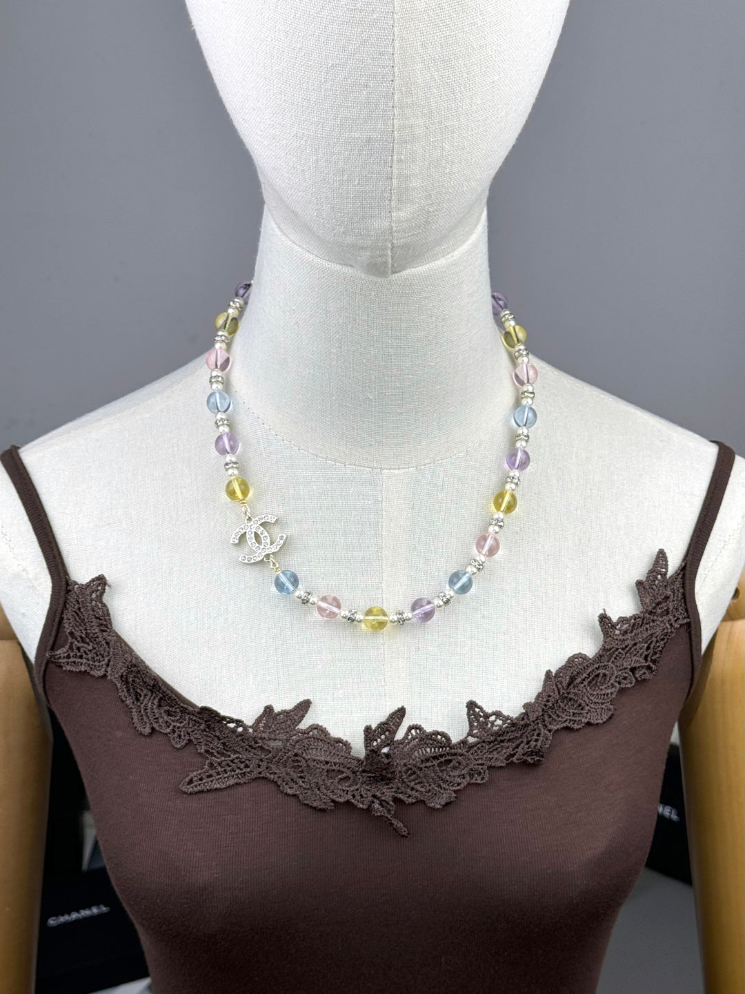 [Vintora]26C New Spring Collection Colorful Transparent Resin Necklace