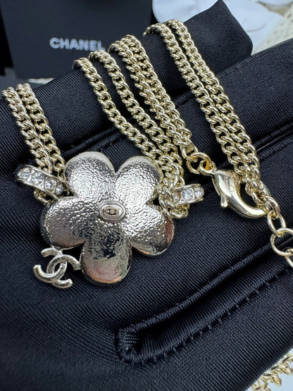 [Vintora]New Blue Floral Double-Layer Necklace