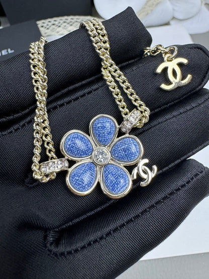 [Vintora]VOLTE New Blue Floral Double-Layer Bracelet